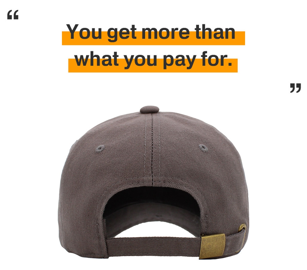Dark Gray Low Profile Baseball Caps Back View